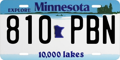 MN license plate 810PBN