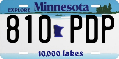 MN license plate 810PDP
