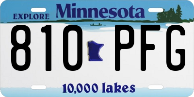 MN license plate 810PFG