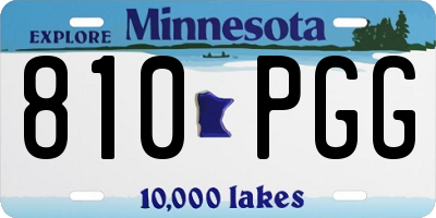 MN license plate 810PGG