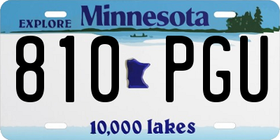 MN license plate 810PGU