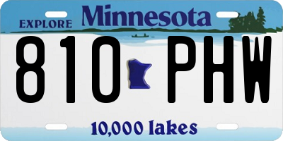 MN license plate 810PHW