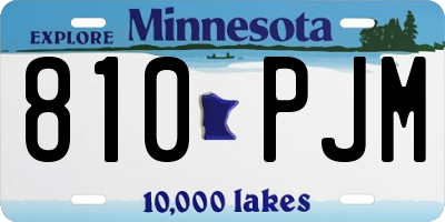 MN license plate 810PJM