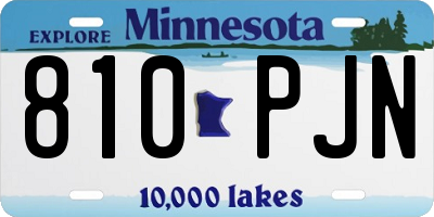 MN license plate 810PJN