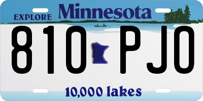 MN license plate 810PJO