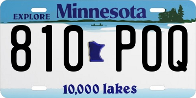 MN license plate 810POQ