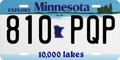 MN license plate 810PQP