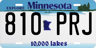 MN license plate 810PRJ