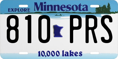 MN license plate 810PRS