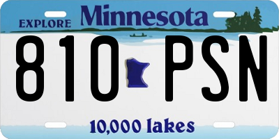 MN license plate 810PSN