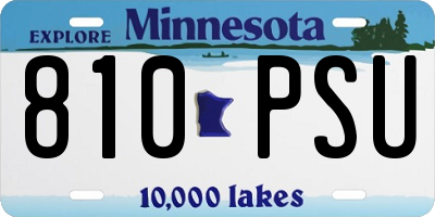 MN license plate 810PSU