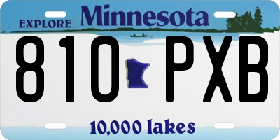 MN license plate 810PXB