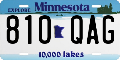 MN license plate 810QAG