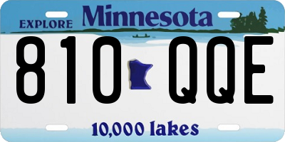 MN license plate 810QQE