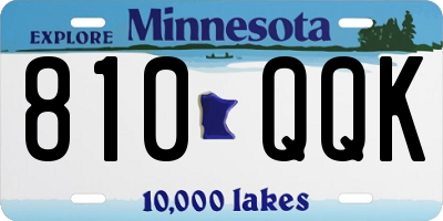 MN license plate 810QQK