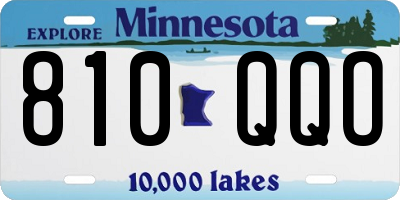 MN license plate 810QQO