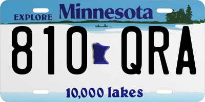 MN license plate 810QRA