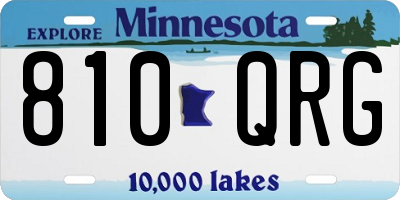MN license plate 810QRG