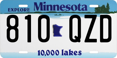 MN license plate 810QZD