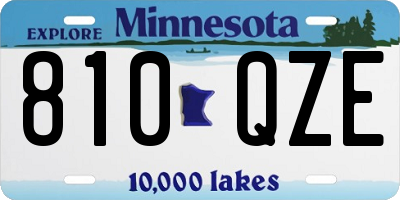 MN license plate 810QZE