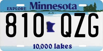MN license plate 810QZG