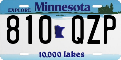 MN license plate 810QZP