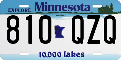 MN license plate 810QZQ