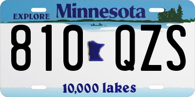 MN license plate 810QZS