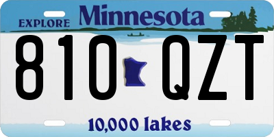 MN license plate 810QZT