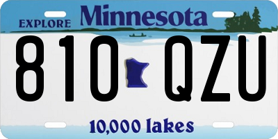 MN license plate 810QZU
