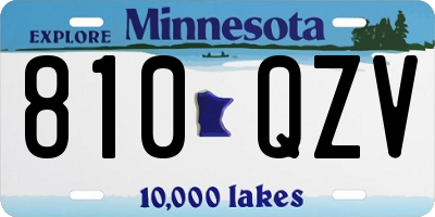 MN license plate 810QZV