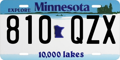 MN license plate 810QZX