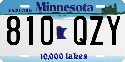 MN license plate 810QZY