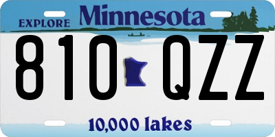 MN license plate 810QZZ