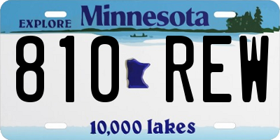 MN license plate 810REW