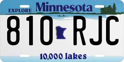 MN license plate 810RJC