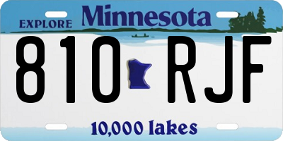 MN license plate 810RJF