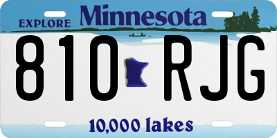 MN license plate 810RJG