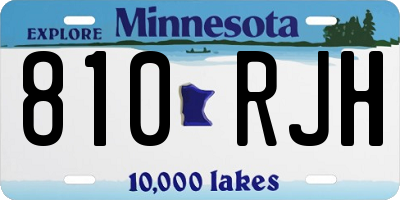 MN license plate 810RJH