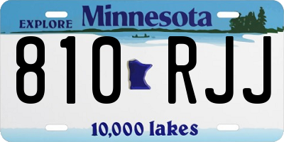 MN license plate 810RJJ