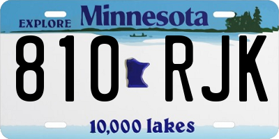 MN license plate 810RJK