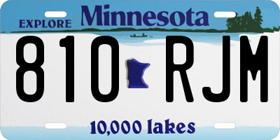 MN license plate 810RJM
