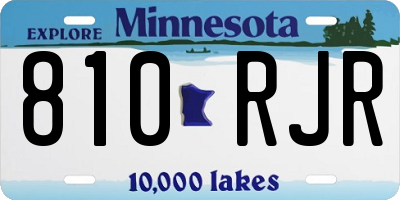 MN license plate 810RJR