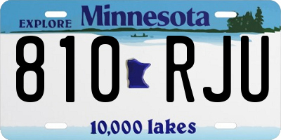 MN license plate 810RJU