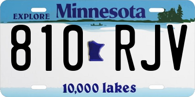 MN license plate 810RJV