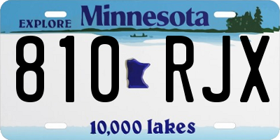 MN license plate 810RJX