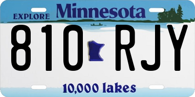 MN license plate 810RJY