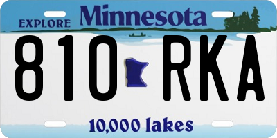 MN license plate 810RKA