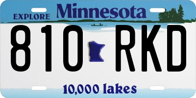 MN license plate 810RKD