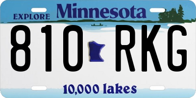 MN license plate 810RKG